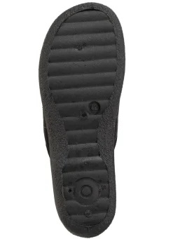 Online BADER Pantoffel aus kariertem Textil SCHWARZ-BRAUN