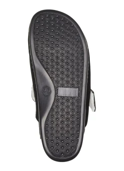 Outlet BADER Pantoffel aus weichem Veloursleder SCHWARZ
