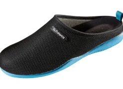 New BADER Pantoffeln mit rutschhemmender Synthetik-Laufsohle SCHWARZ-BLAU