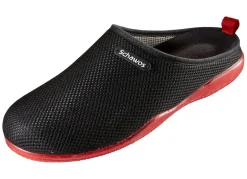 Sale BADER Pantoffeln mit rutschhemmender Synthetik-Laufsohle SCHWARZ-ROT