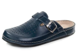 New BADER Pantolette aus Nappaleder mit luftiger Perforation MARINE
