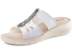 Online BADER Pantolette mit glänzendem Schmuck WEISS