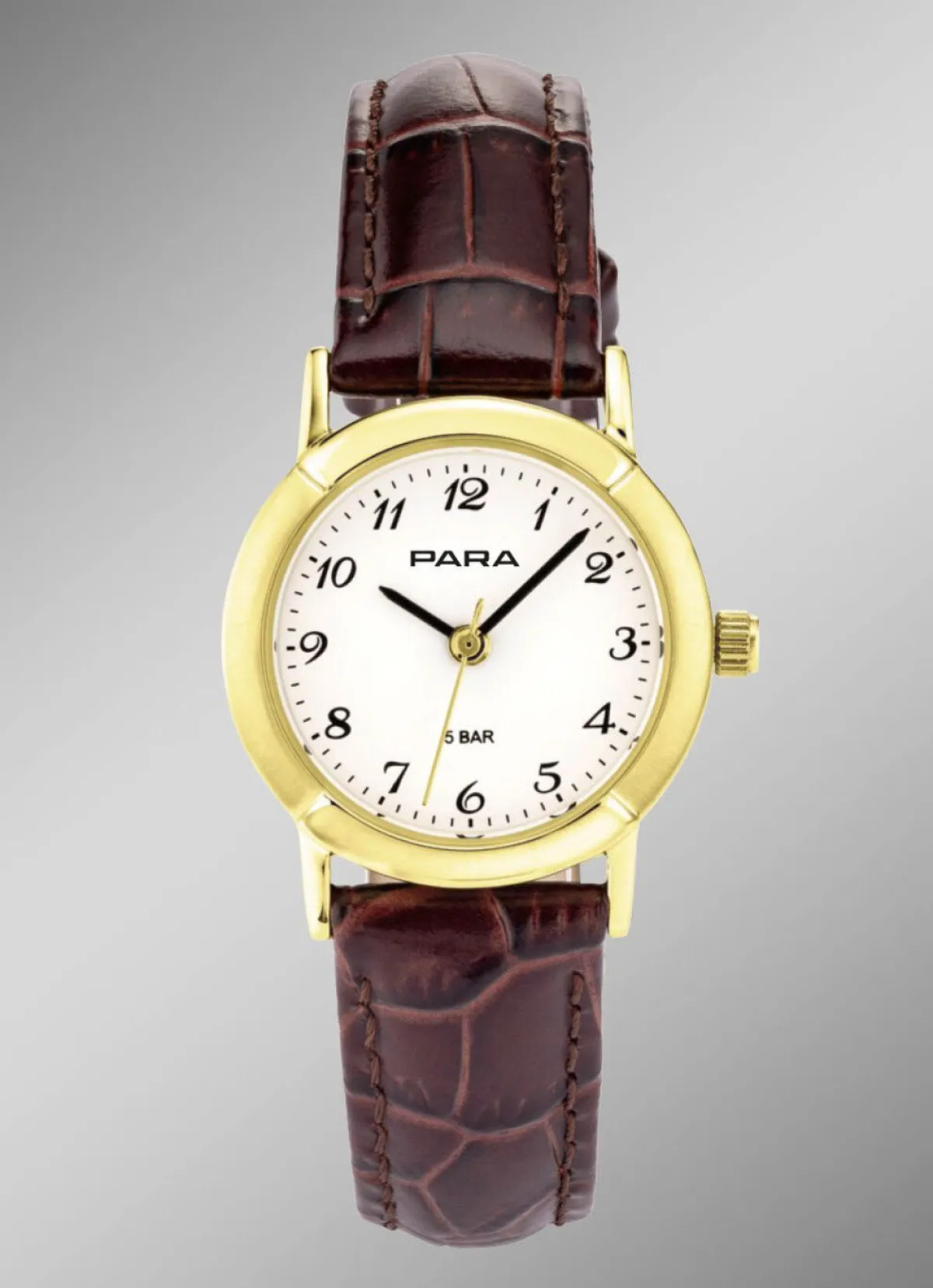 New PARA Quartz-Damenuhr mit Lederband