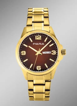 Outlet PARA -Quartz-Herrenuhr mit Stahlbandgehäuse