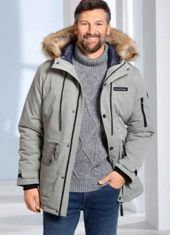 Best BADER Parka mit Kapuze STEINGRAU