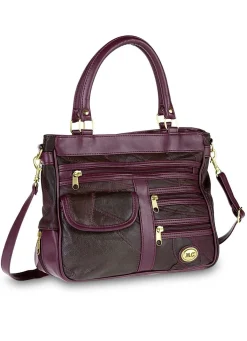 Sale BADER Patchwork-Tasche mit abnehmbarem Umhängeriemen BORDEAUX