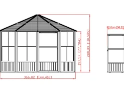 New BADER Pavillon „Charleston“ anthrazit