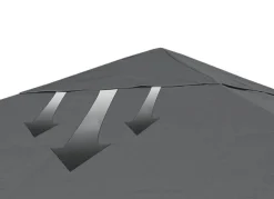 Hot BADER Pavillon mit Gestell aus pulverbeschichtetem Stahl ANTHRAZIT