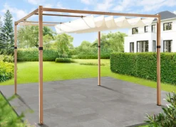 Online BADER Pergola mit pulverbeschichtetem Stahlgestell braun