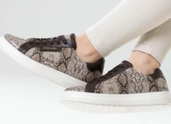 Hot PETER KAISER , modische Damen-Sneaker, mit herausnehmbarem Fußbett TAUPE-MOKKA