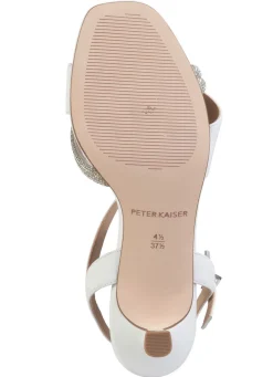 PETER KAISER Sandalette mit Glitzersteinchen WEISS