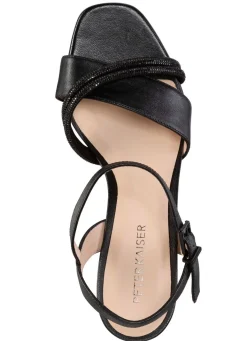 PETER KAISER Sandalette mit Glitzersteinchen SCHWARZ
