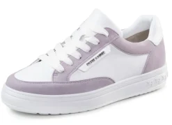 New PETER KAISER Schnür-Sneaker aus Nappa- und Veloursleder WEISS-FLIEDER
