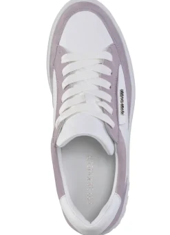 New PETER KAISER Schnür-Sneaker aus Nappa- und Veloursleder WEISS-FLIEDER