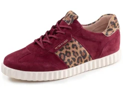 PETER KAISER , trendige Damen-Sneaker, mit herausnehmbarem Fußbett BORDEAUX-BRAUN