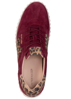 PETER KAISER , trendige Damen-Sneaker, mit herausnehmbarem Fußbett BORDEAUX-BRAUN