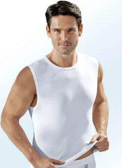 BIO BY PFEILRING Pfeilring Dreierpack Muskelshirts aus Feinjersey WEISS
