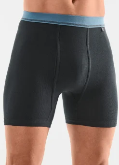Clearance PFEILRING Dreierpack Unterhosen aus Feinripp 3X ANTHRAZIT-JEANSBLAU