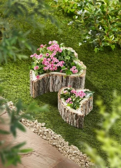 Sale BADER Pflanzherzen aus Holz, 2er-Set braun