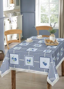 Discount BADER Pflegeleichte Wachstuch-Tischdecke BLAU