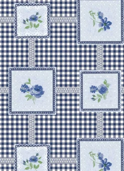 Discount BADER Pflegeleichte Wachstuch-Tischdecke BLAU
