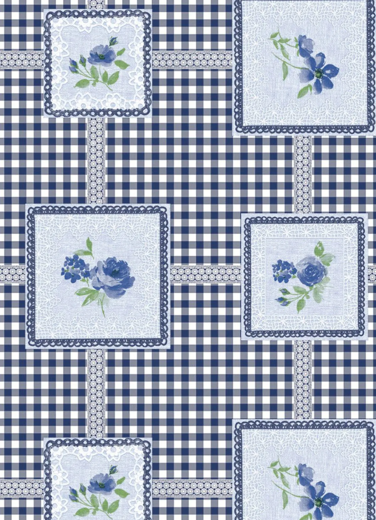 Discount BADER Pflegeleichte Wachstuch-Tischdecke BLAU
