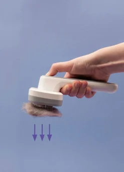 Clearance BADER "PiddiPet IonBrush" Tierhaarbürste WEISS