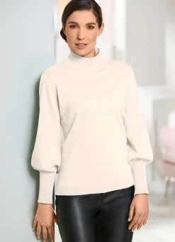 Sale BADER Pima-Pullover in Feinstrick ECRU