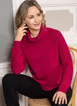 Best BADER Pima-Pullover in Feinstrick KIRSCHROT