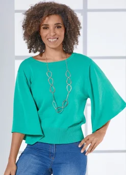 Hot BADER Pima-Pullover mit weichem Griff JADEGRÜN