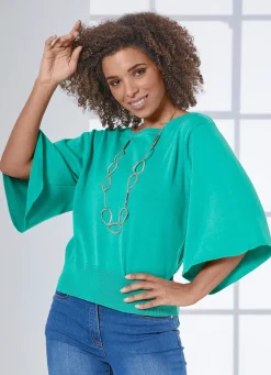 Hot BADER Pima-Pullover mit weichem Griff JADEGRÜN