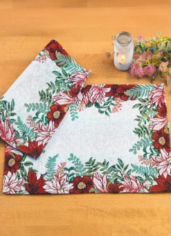 Sale BADER Platzset mit Blüten-Motiv, 2-teilig BUNT