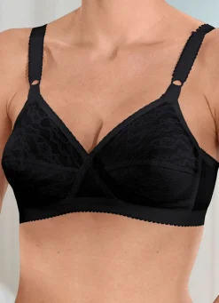 BADER Playtex BH in Zauberkreuz-Schnittform SCHWARZ