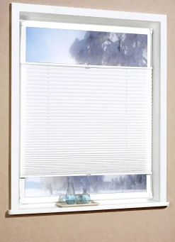 Online BADER Plissee-Rollos für Montage am Fensterrahmen ohne Bohren WEISS