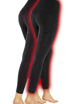 Outlet BADER Polar-Mikrofaser Zweierpack Thermoleggings SCHWARZ