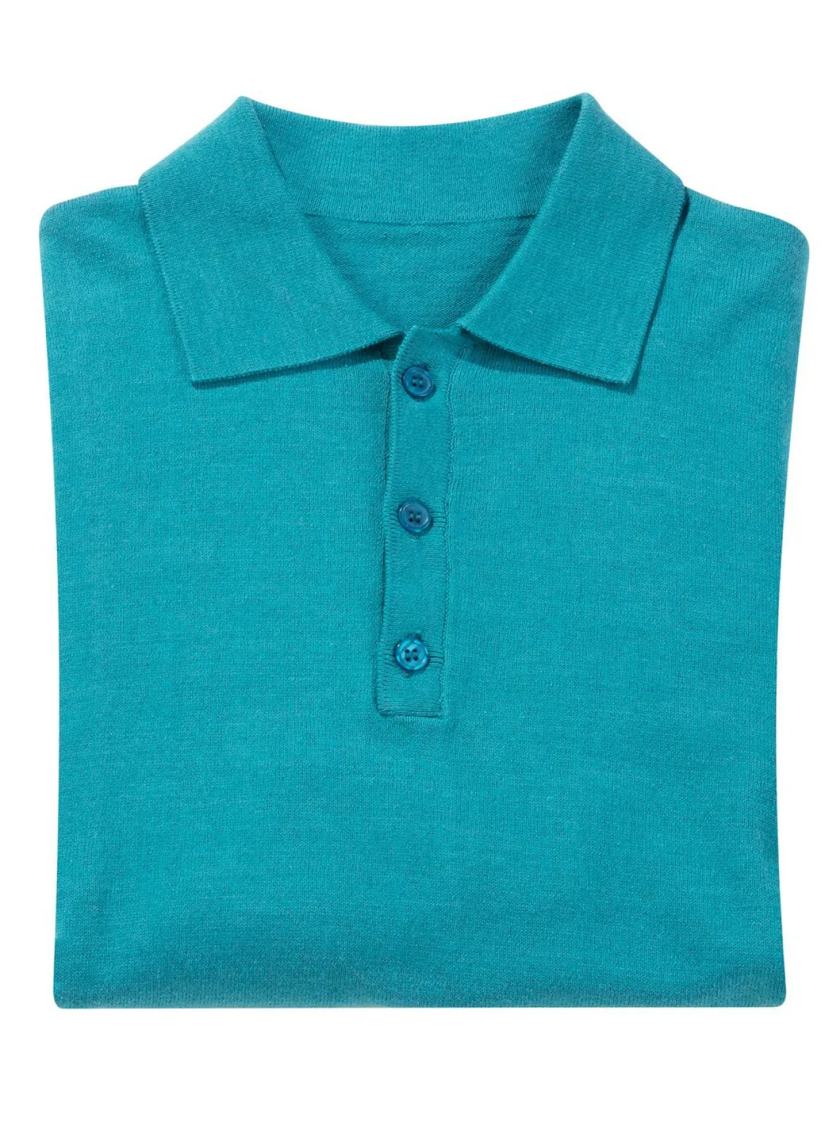 Outlet BADER Polopullover mit kurzer Knopfleiste in 4 Farben PETROL