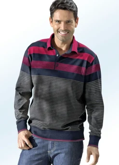Best BADER Poloshirt in 2 Farben ROT-MARINE-GRAU