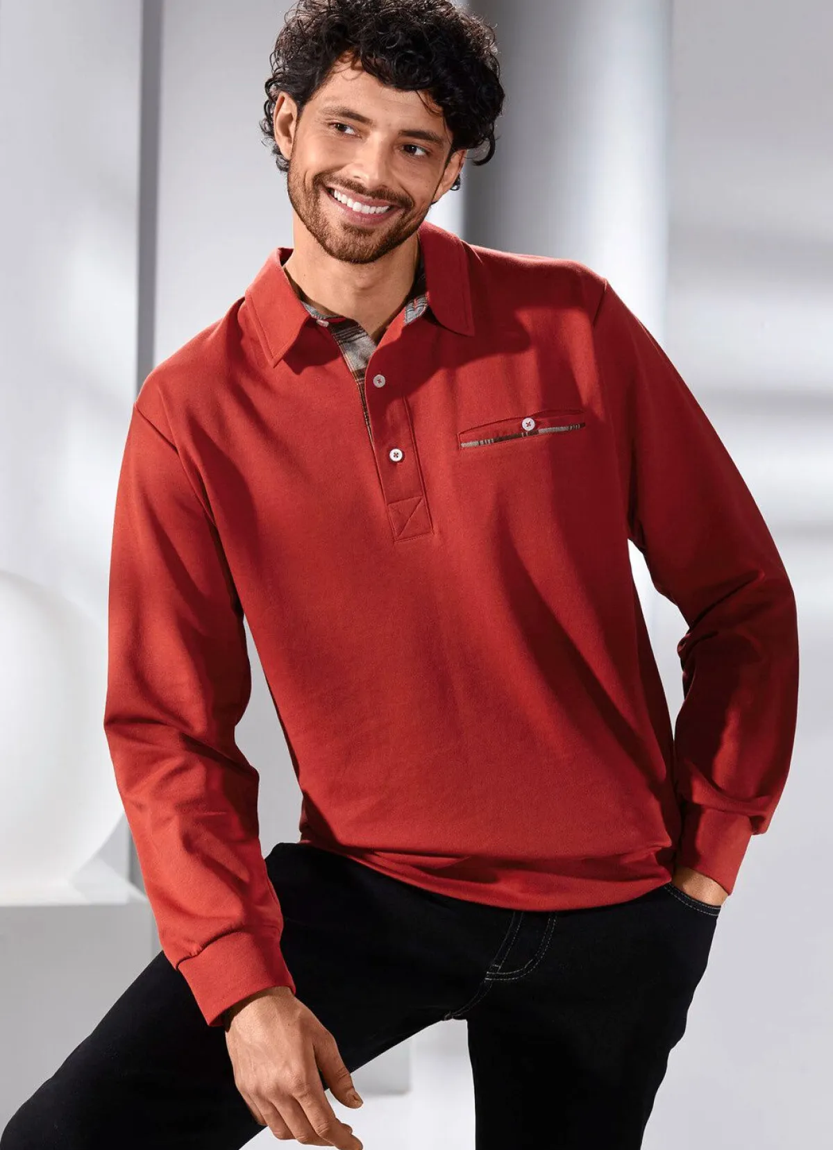 Online BADER Poloshirt in 3 Farben ROST