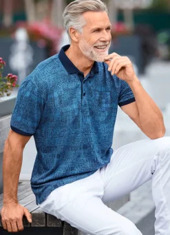 Sale BADER Poloshirt mit Brusttasche BLAU