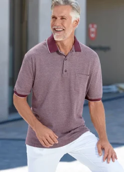 Online BADER Poloshirt mit Brusttasche BORDEAUX