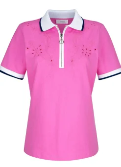 New BADER Poloshirt mit Cut-Outs in 2 Farben ROSA