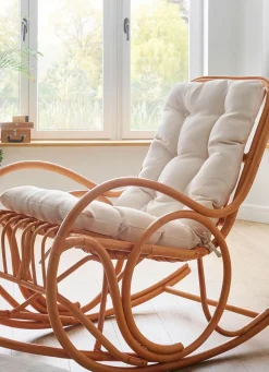 Clearance BADER Polsterauflage für Rattan-Schaukelstuhl creme