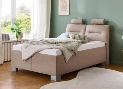 Best BADER Polsterbett mit Einbaulattenrost und Bettkasten CREME