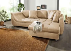 BADER Polsterecke mit Bettfunktion CREME