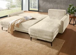 Hot BADER Polsterecke mit Bettfunktion und Bettkasten CREME