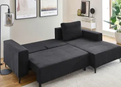 Sale BADER Polsterecke mit Bettfunktion und Bettkasten ANTHRAZIT