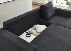 Sale BADER Polsterecke mit Bettfunktion und Bettkasten ANTHRAZIT