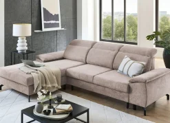 BADER Polsterecke mit Bettfunktion und Bettkasten BEIGE