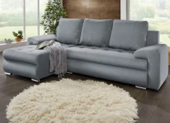 Best BADER Polsterecke mit Bettfunktion und Bettkasten GRAU
