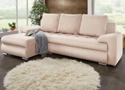 Online BADER Polsterecke mit Bettfunktion und Bettkasten CREME